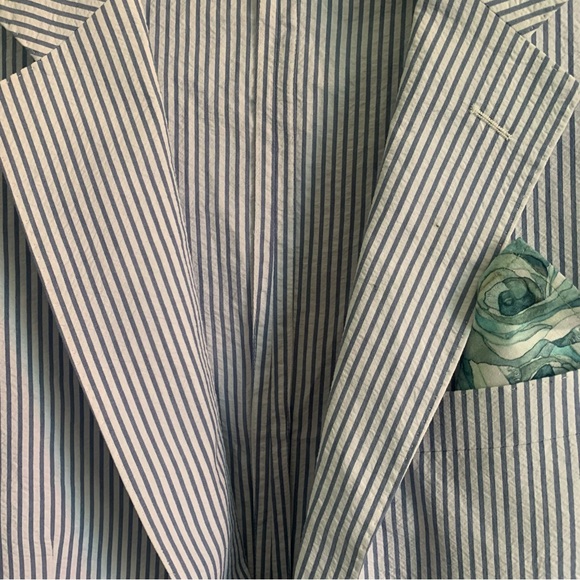 J.Crew Mens Thompson Seersucker Pinstripe Blazer - Picture 13 of 14